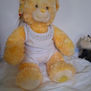 Build-A-Bear Workshop Gem of a Friend Topaz Teddy With Tag and Card